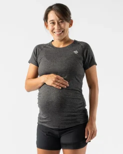 rabbit Short Sleeves>Ez Tee Ss Maternity | Mother Runner Black Charcoal