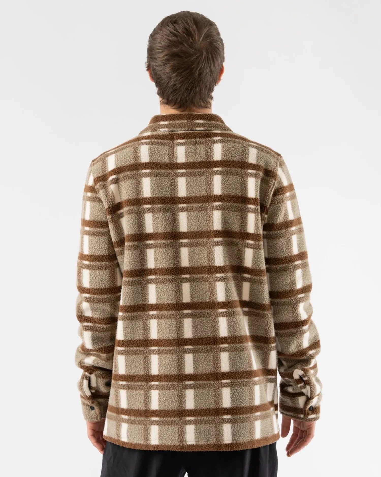 rabbit Sweatshirts & Jackets>Fleece Of Mind Plaza Taupe Plaid