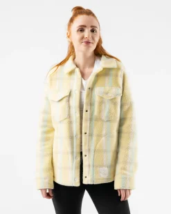 rabbit Sweatshirts & Jackets>Fleece Of Mind Pale Banana Plaid