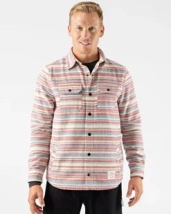 rabbit Sweatshirts & Jackets>High Country Jacket Seedpearl Diamond Stripe