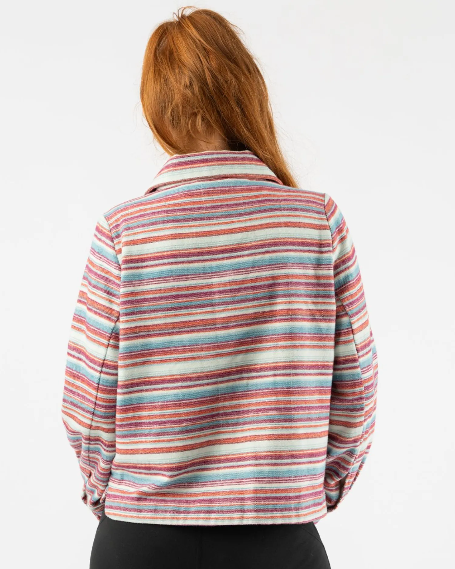 rabbit Sweatshirts & Jackets>High Country Jacket Cropped Seedpearl Diamond Stripe