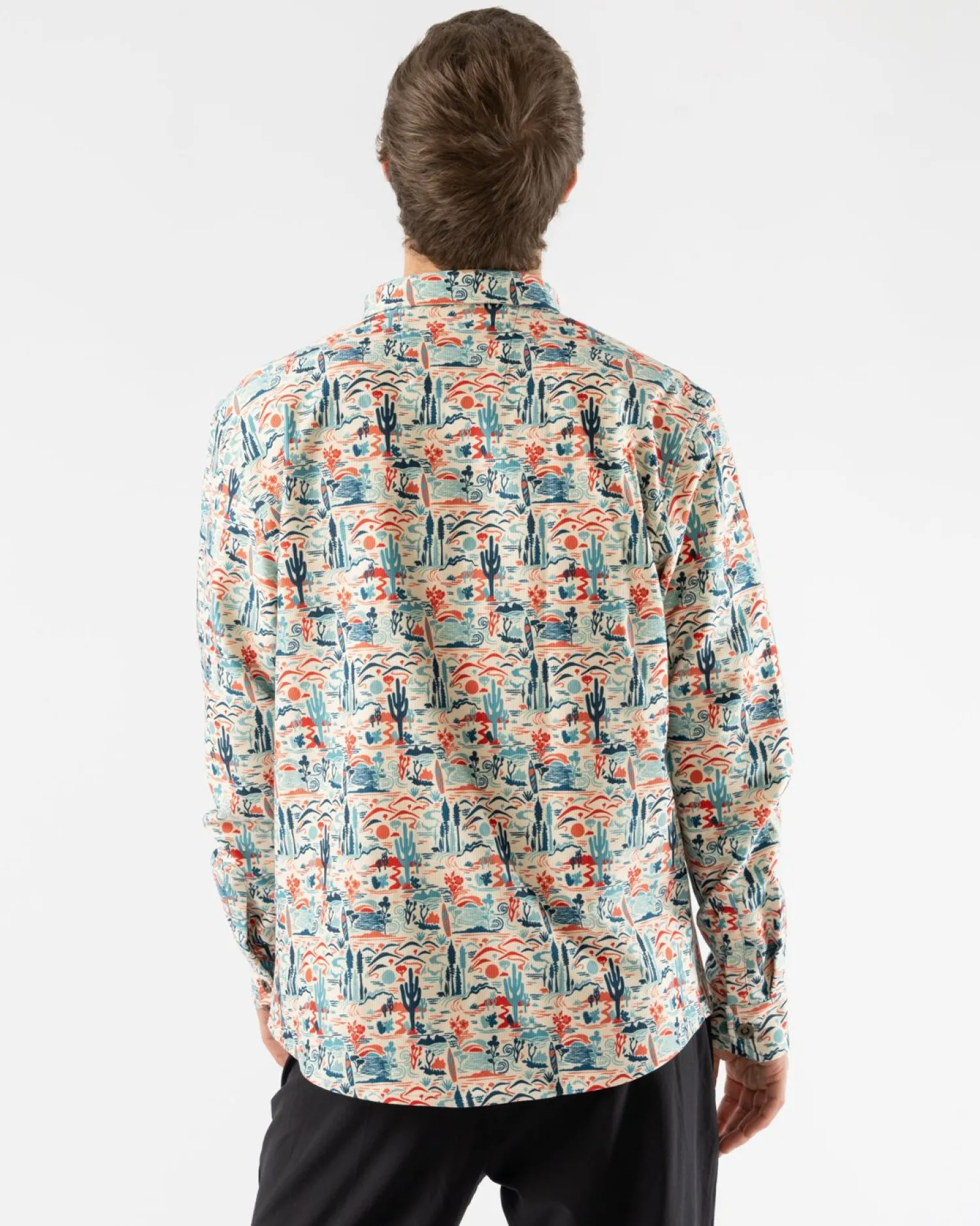rabbit Long Sleeves>High Country Ls Corduroy Seedpearl Cactus