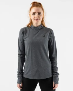 rabbit Long Sleeves>Outrun Mock Neck Charcoal
