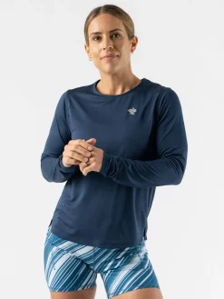 rabbit Long Sleeves>Race Pace Tee Ls Dress Blues