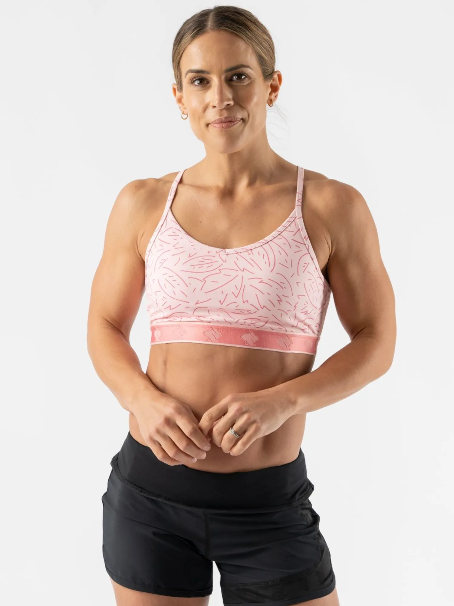 rabbit Sports Bras>Strappy Pocket Bra | Mother Runner Strawberry Cream